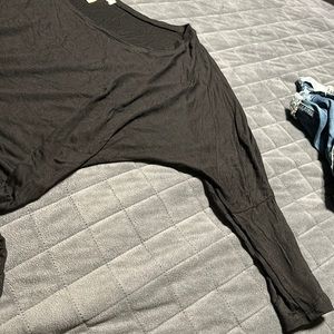 Black semi off shoulder shirt